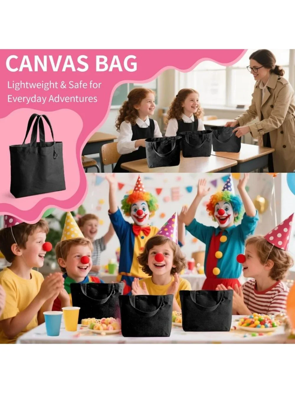 12 Pack Mini Canvas Tote Bags - Reusable Cute DIY Blank Bags for Women